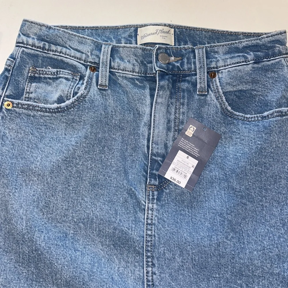 Front slit denim skirt NEW sz6 - Picture 3 of 4